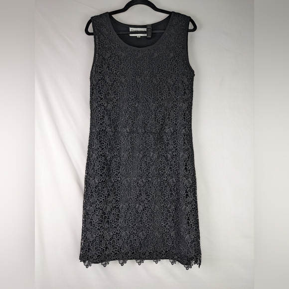 NWT, 3 PC Franccesca  Bellini  Lace Front Dress With Light Jacket. - Picture 7 of 9